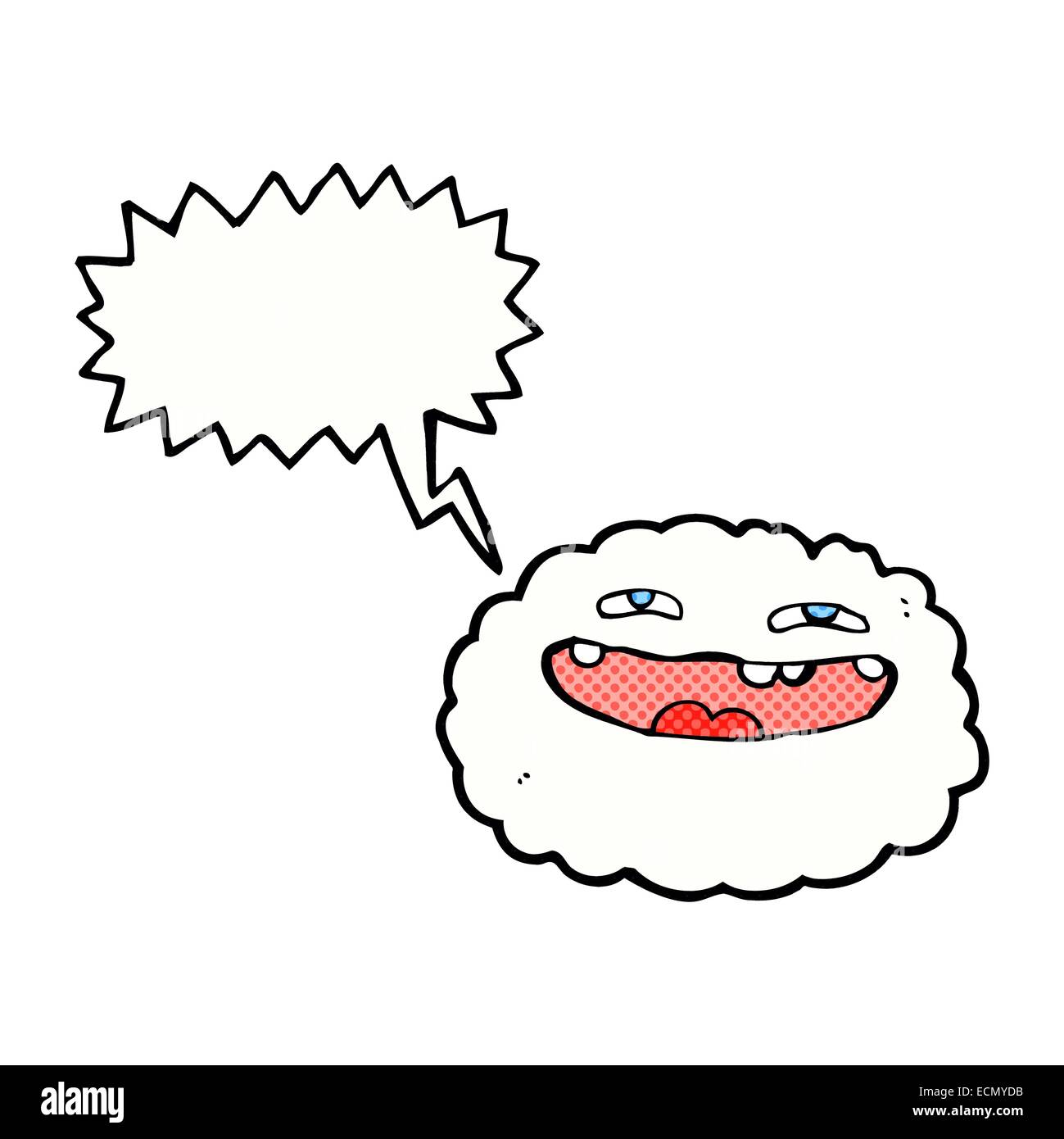 happy cartoon cloud with speech bubble Stock Vector Image & Art - Alamy