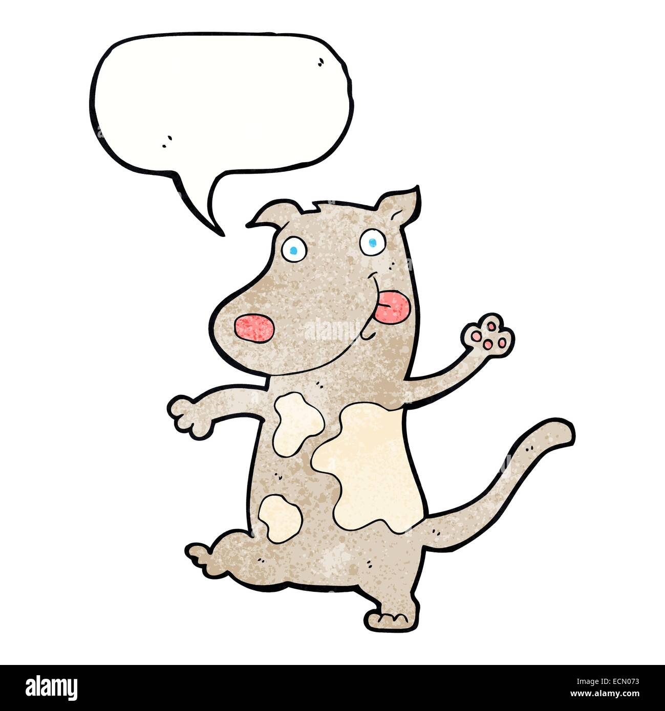 cartoon happy dog with speech bubble Stock Vector Image & Art - Alamy
