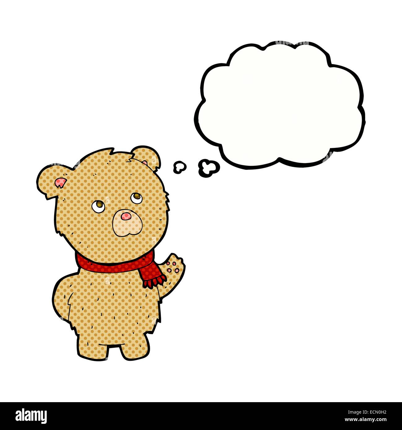 cartoon teddy bear with thought bubble Stock Vector Image & Art - Alamy