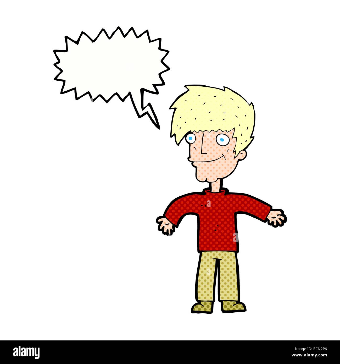 cartoon happy man with speech bubble Stock Vector Image & Art - Alamy