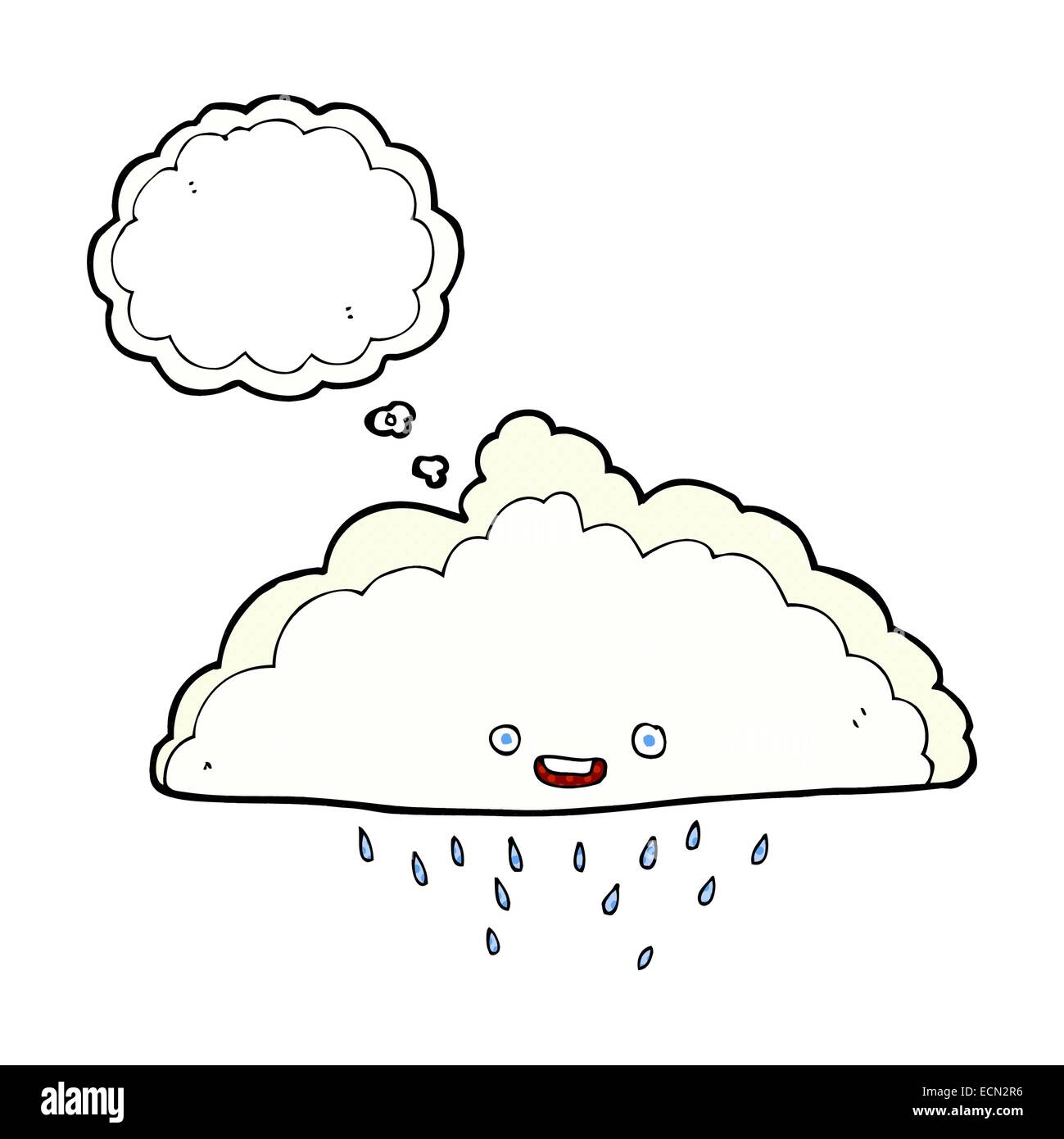 cartoon rain cloud with thought bubble Stock Vector Image & Art - Alamy