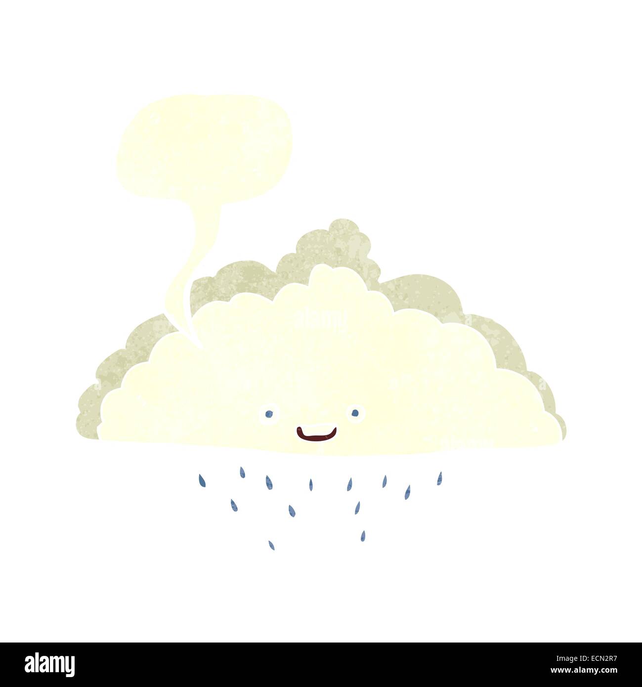 cartoon rain cloud with speech bubble Stock Vector Image & Art - Alamy