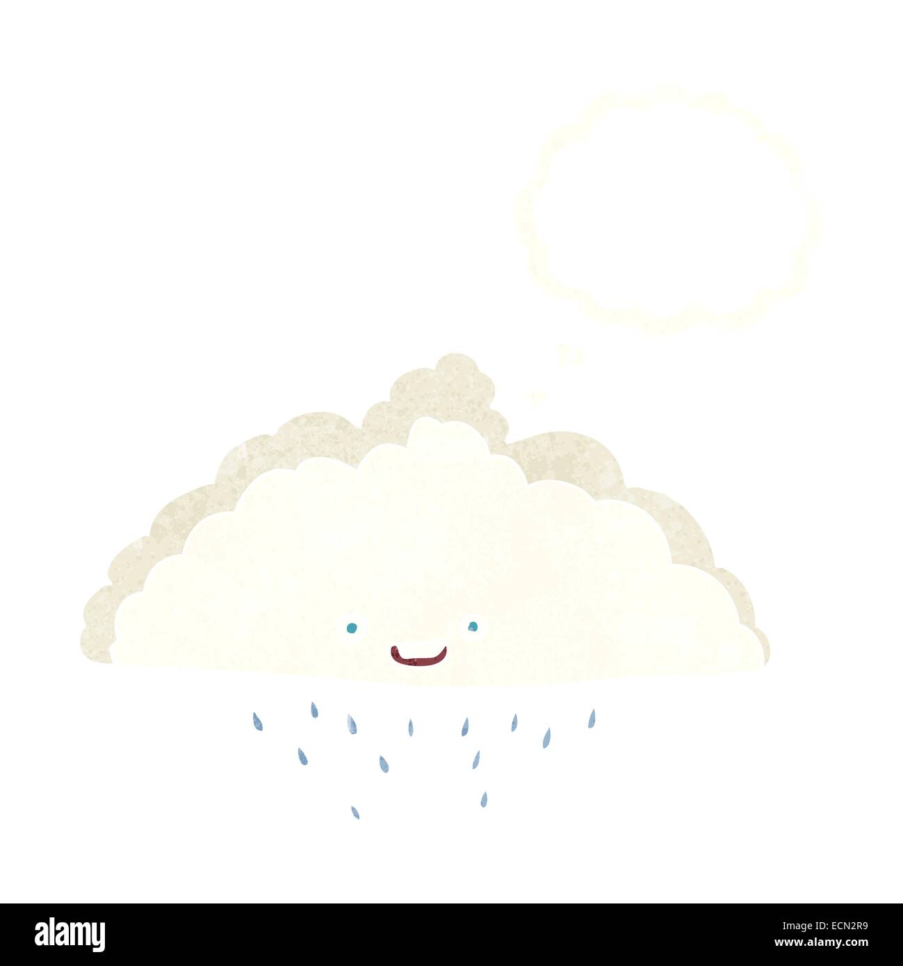 cartoon rain cloud with thought bubble Stock Vector Image & Art - Alamy