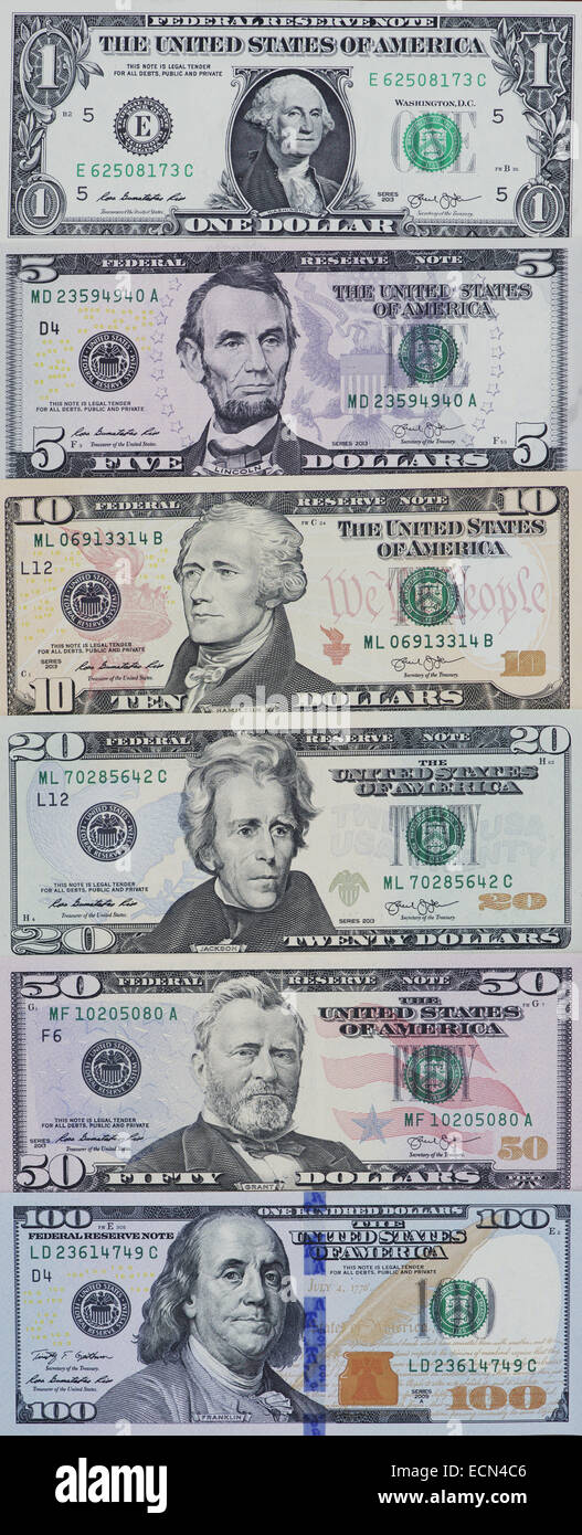 American dollar bills Stock Photo