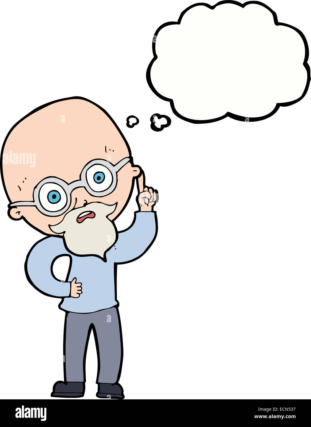 cartoon old man with thought bubble Stock Vector Image & Art - Alamy