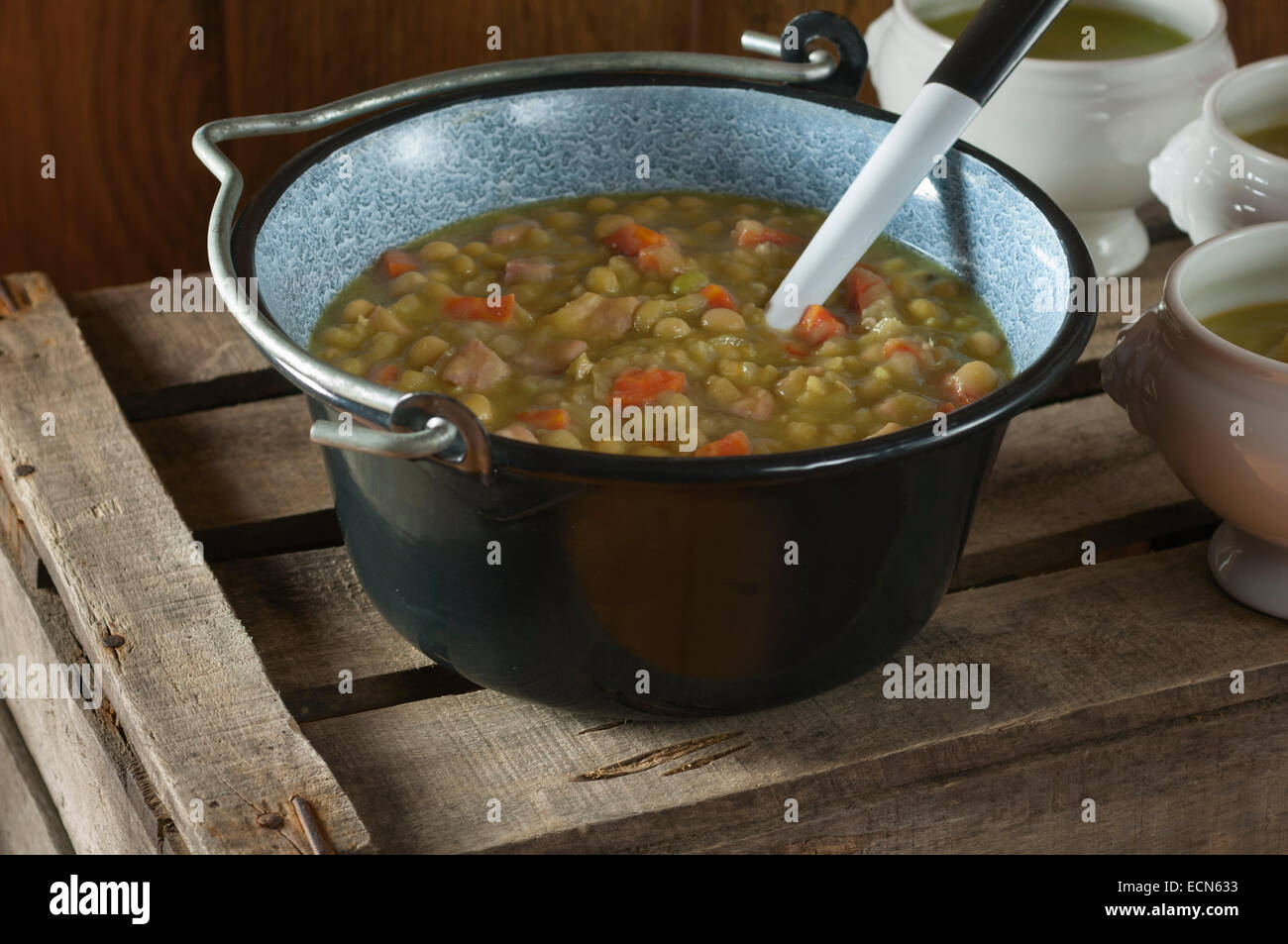 Scandinavian pea soup Stock Photo