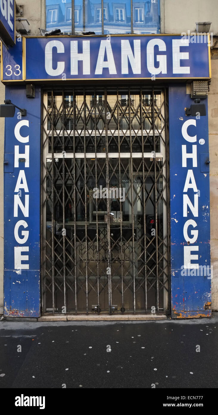 Bureau de Change Stock Photo