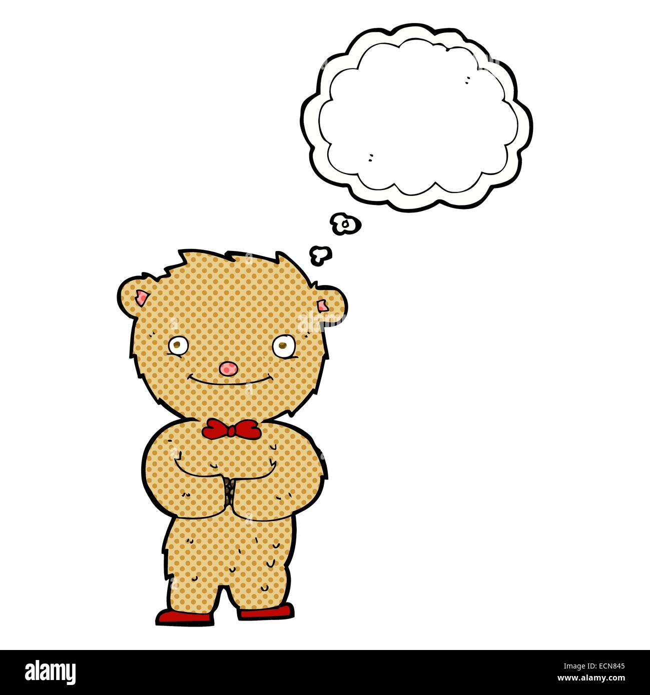 cartoon teddy bear with thought bubble Stock Vector Image & Art - Alamy