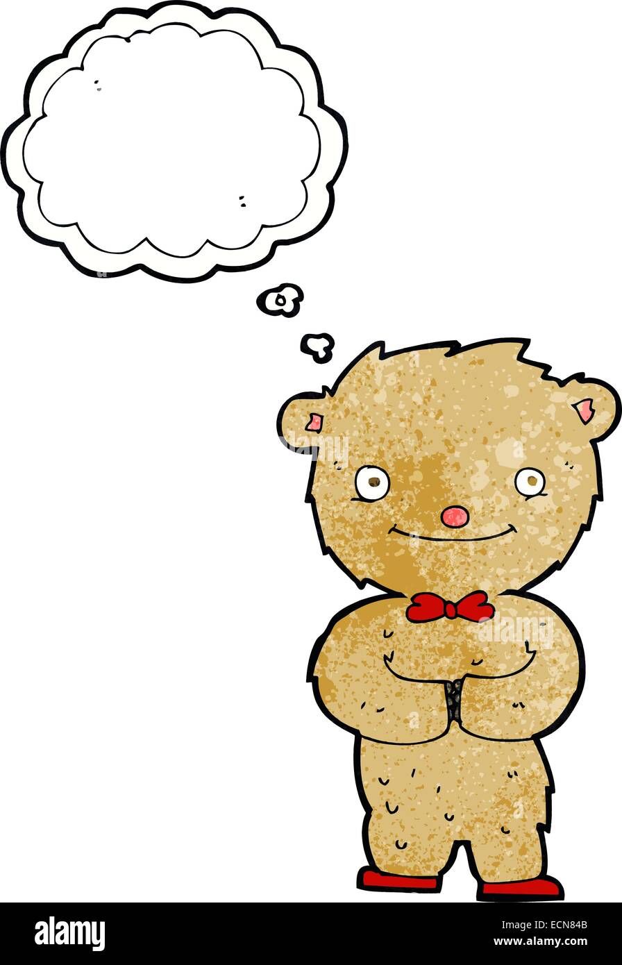 cartoon teddy bear with thought bubble Stock Vector Image & Art - Alamy