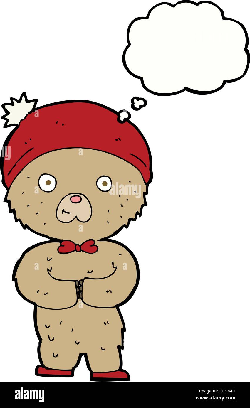 cartoon teddy bear with thought bubble Stock Vector Image & Art - Alamy