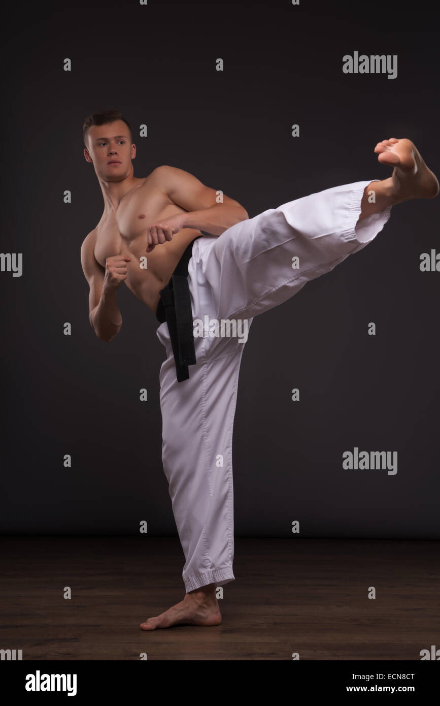 Handsome karate enthusiast Stock Photo Alamy