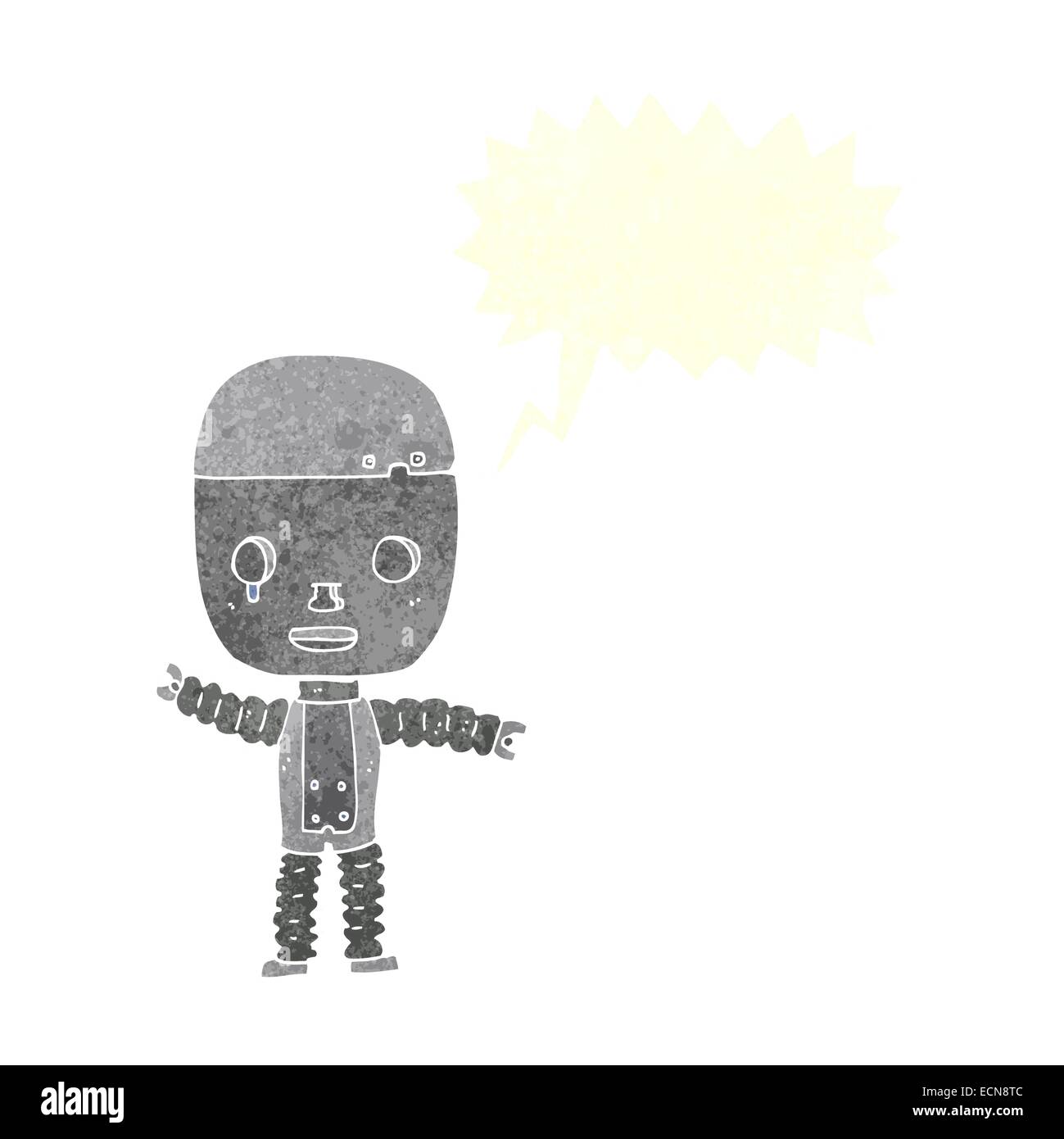 cartoon robot with speech bubble Stock Vector Image & Art - Alamy