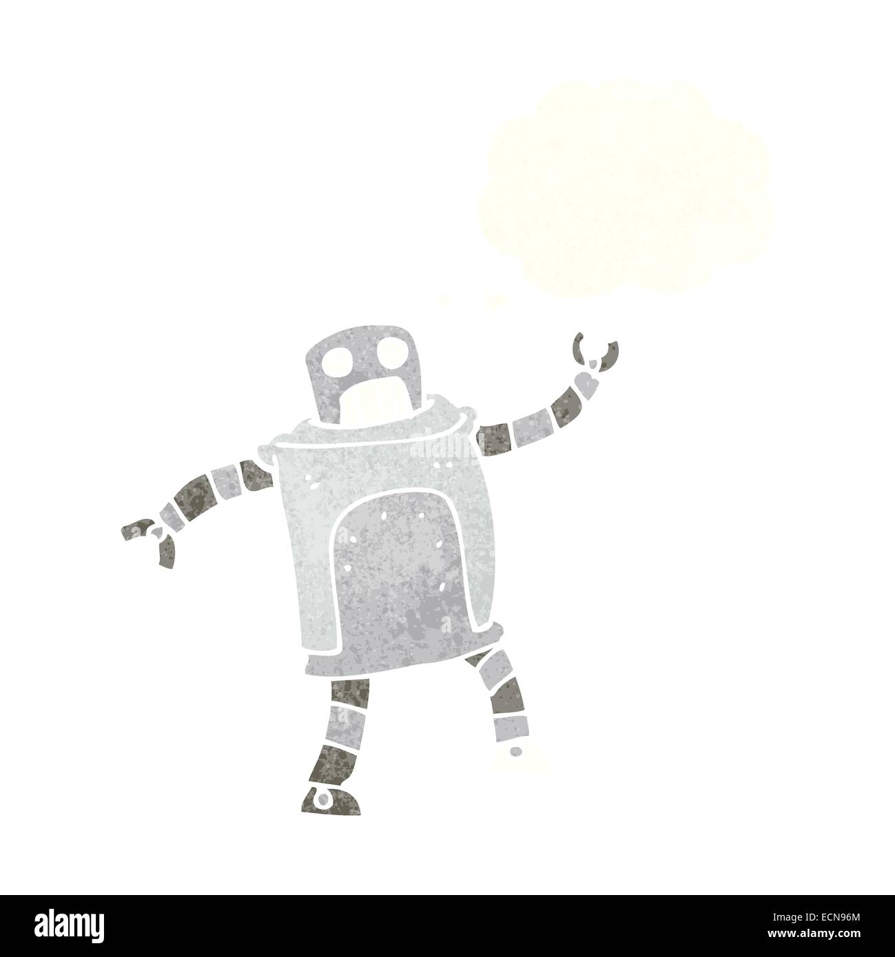 cartoon robot with thought bubble Stock Vector Image & Art - Alamy