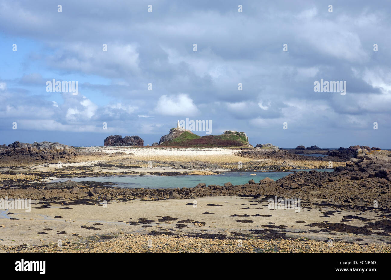 Beach scene at Beauport, Paimpol, Brittany,France Stock Photo