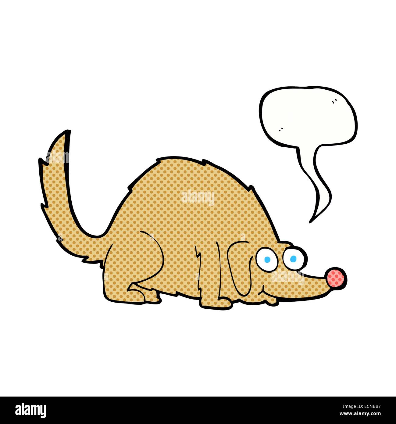 cartoon happy dog with speech bubble Stock Vector Image & Art - Alamy