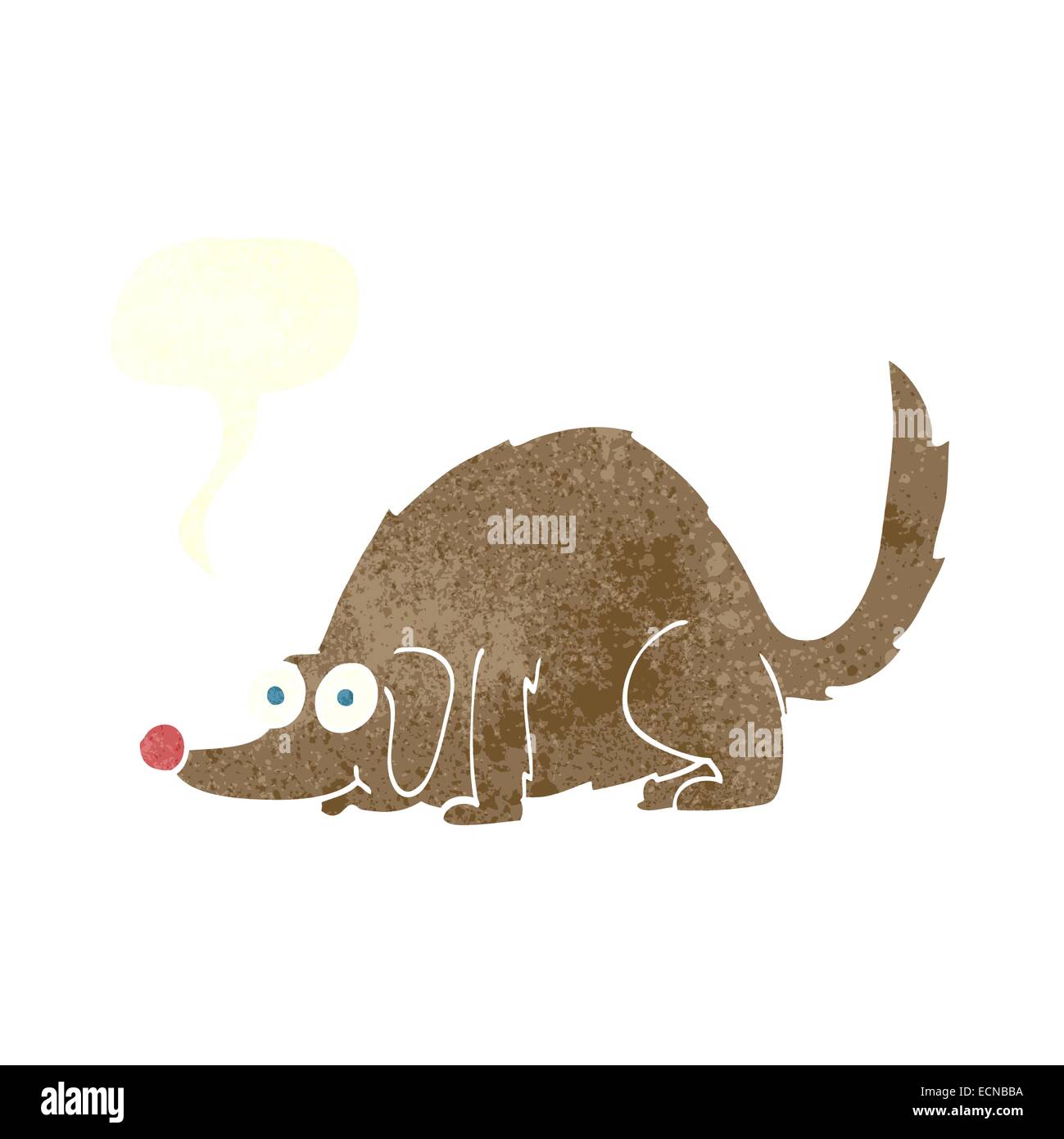cartoon happy dog with speech bubble Stock Vector Image & Art - Alamy