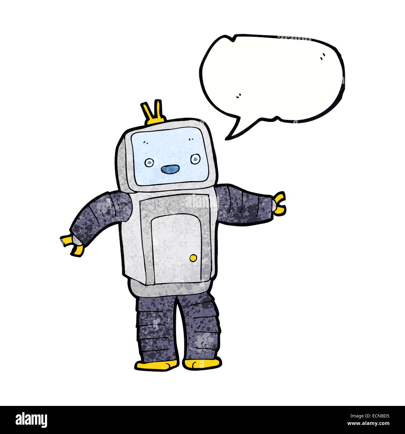 cartoon robot with speech bubble Stock Vector Image & Art - Alamy
