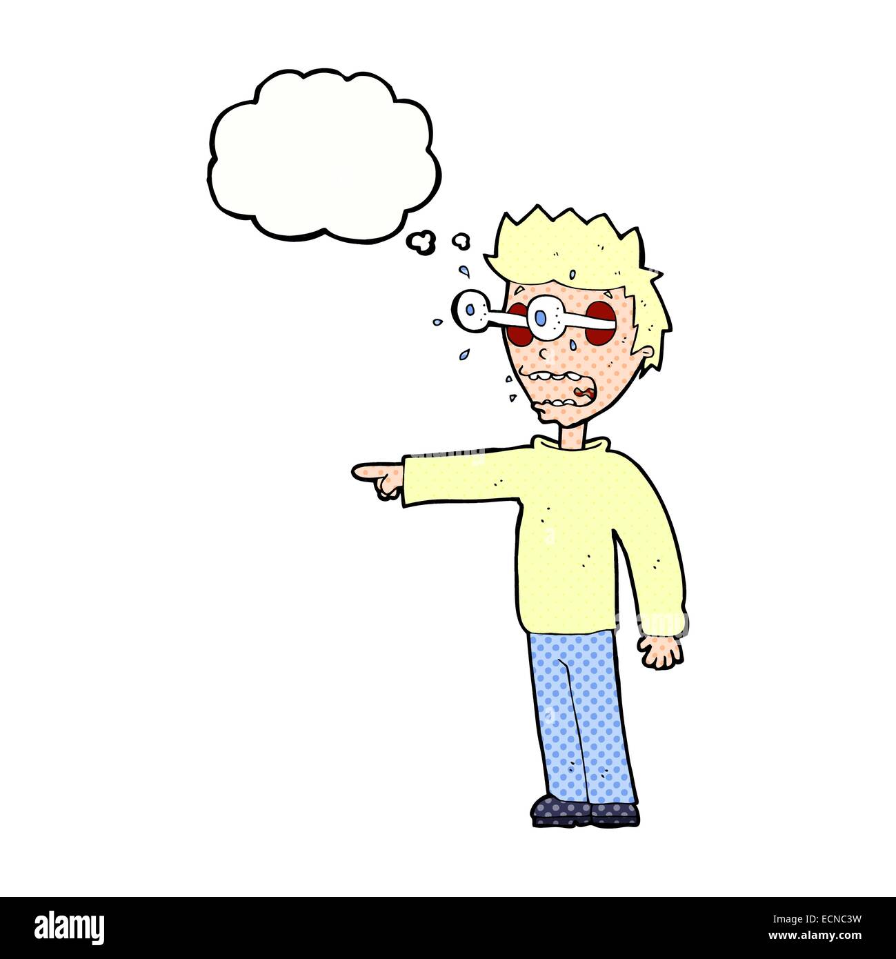 cartoon man with popping out eyes with thought bubble Stock Vector Image & Art Alamy