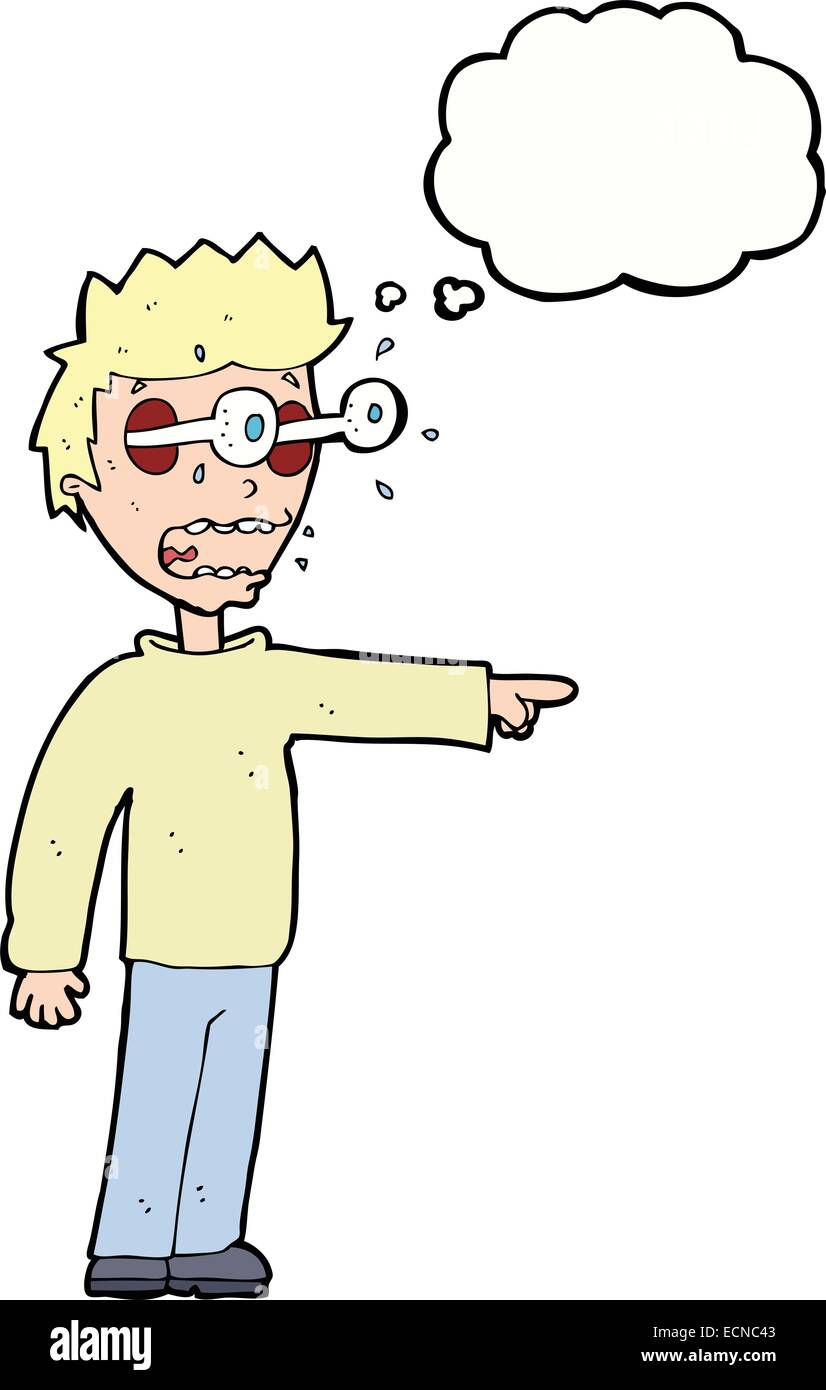 cartoon man with popping out eyes with thought bubble Stock Vector Image & Art Alamy