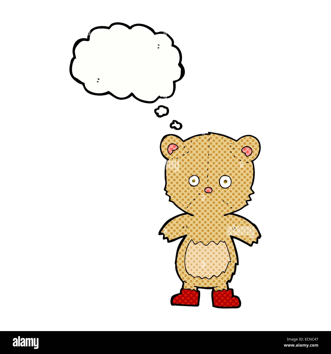 cartoon teddy bear with thought bubble Stock Vector Image & Art - Alamy