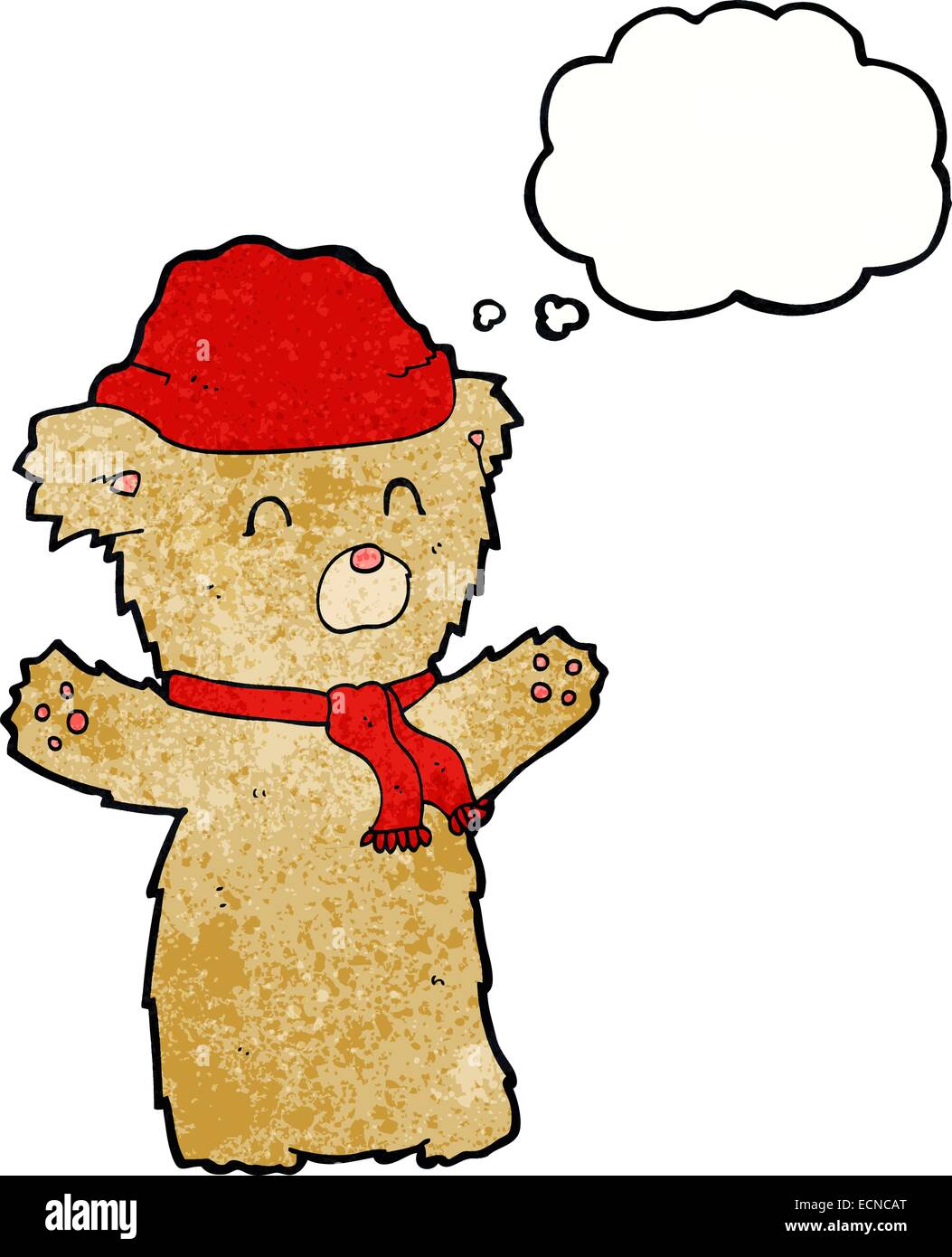 cartoon teddy bear with thought bubble Stock Vector Image & Art - Alamy