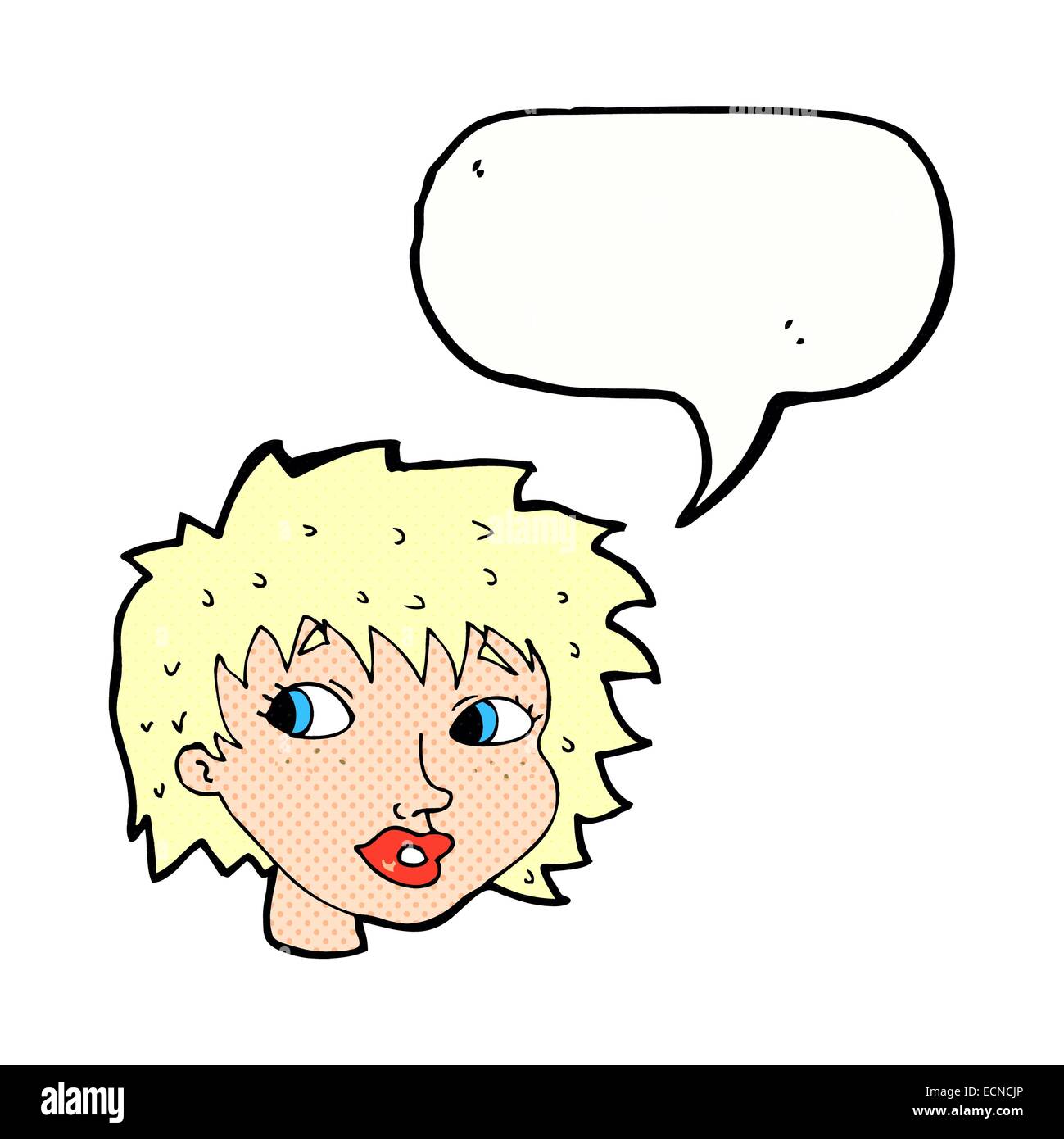 cartoon surprised woman with speech bubble Stock Vector Image & Art - Alamy