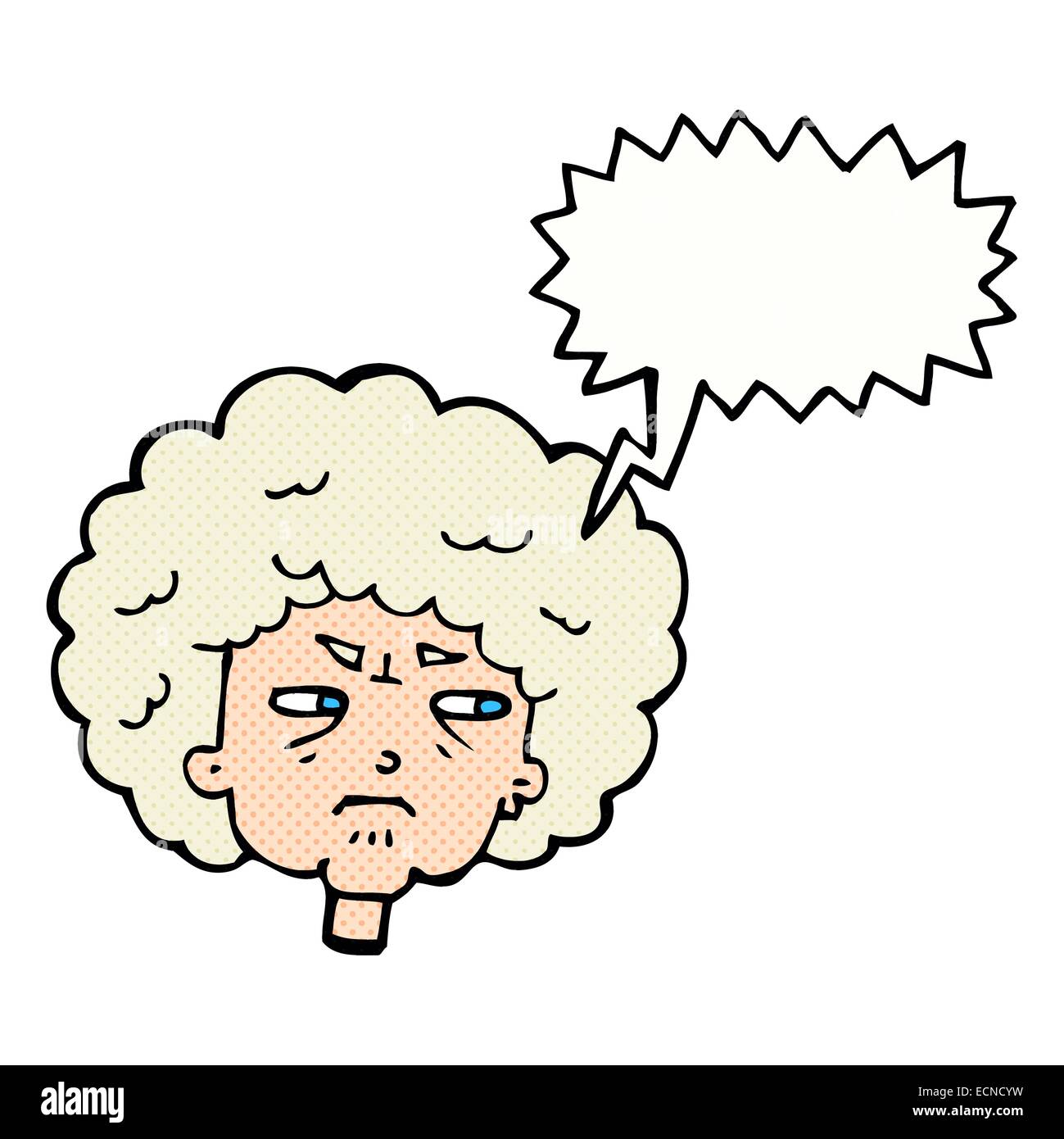 Cartoon bitter old woman hi-res stock photography and images - Alamy