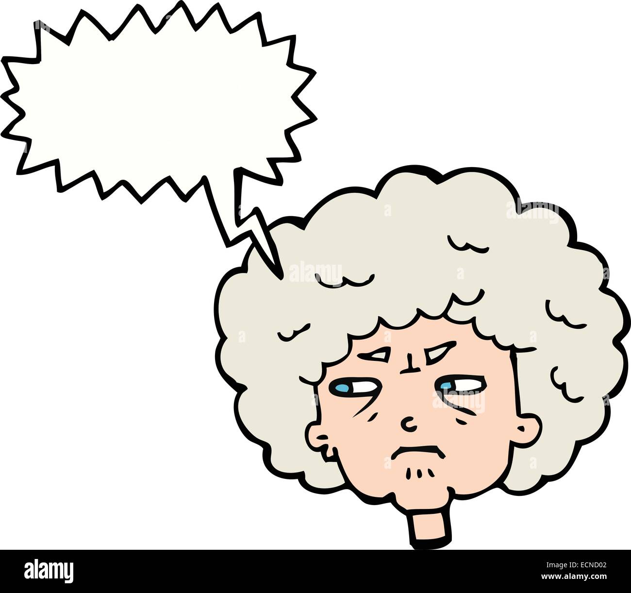 Cartoon bitter old woman hi-res stock photography and images - Alamy