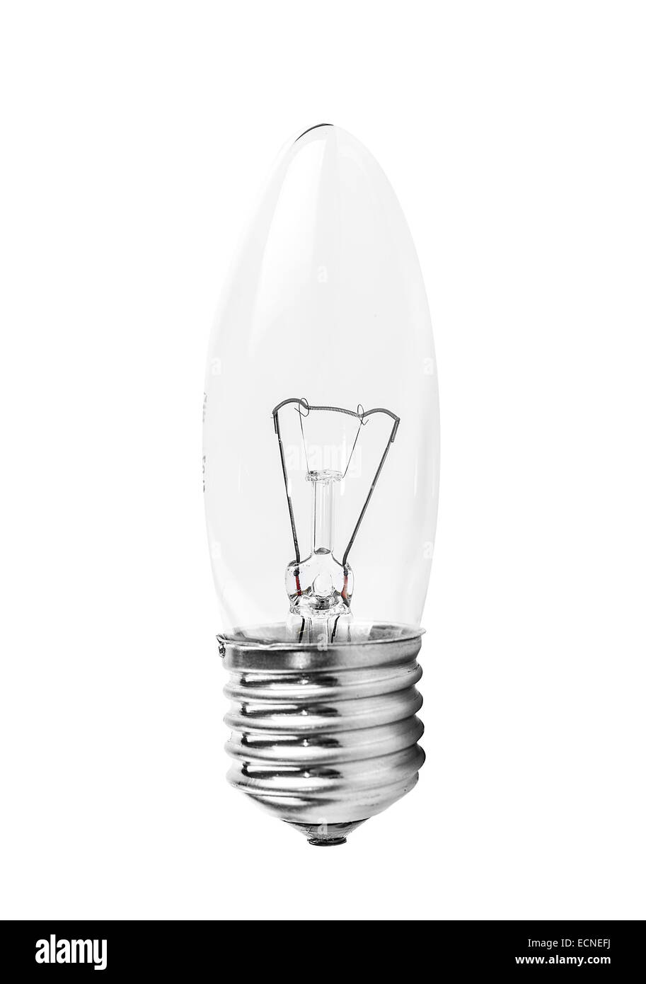 Light bulb isolated on white,  Realistic photo image Stock Photo