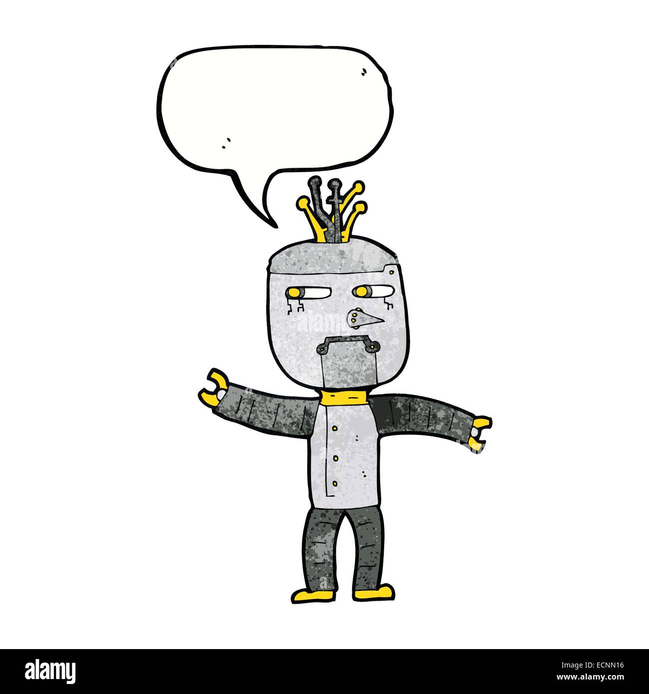 cartoon robot with speech bubble Stock Vector Image & Art - Alamy