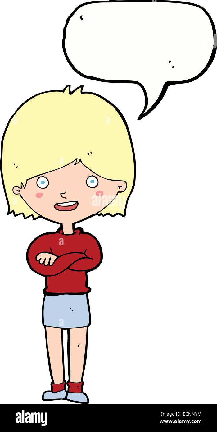 Cartoon satisfied woman bubble hi-res stock photography and images - Alamy