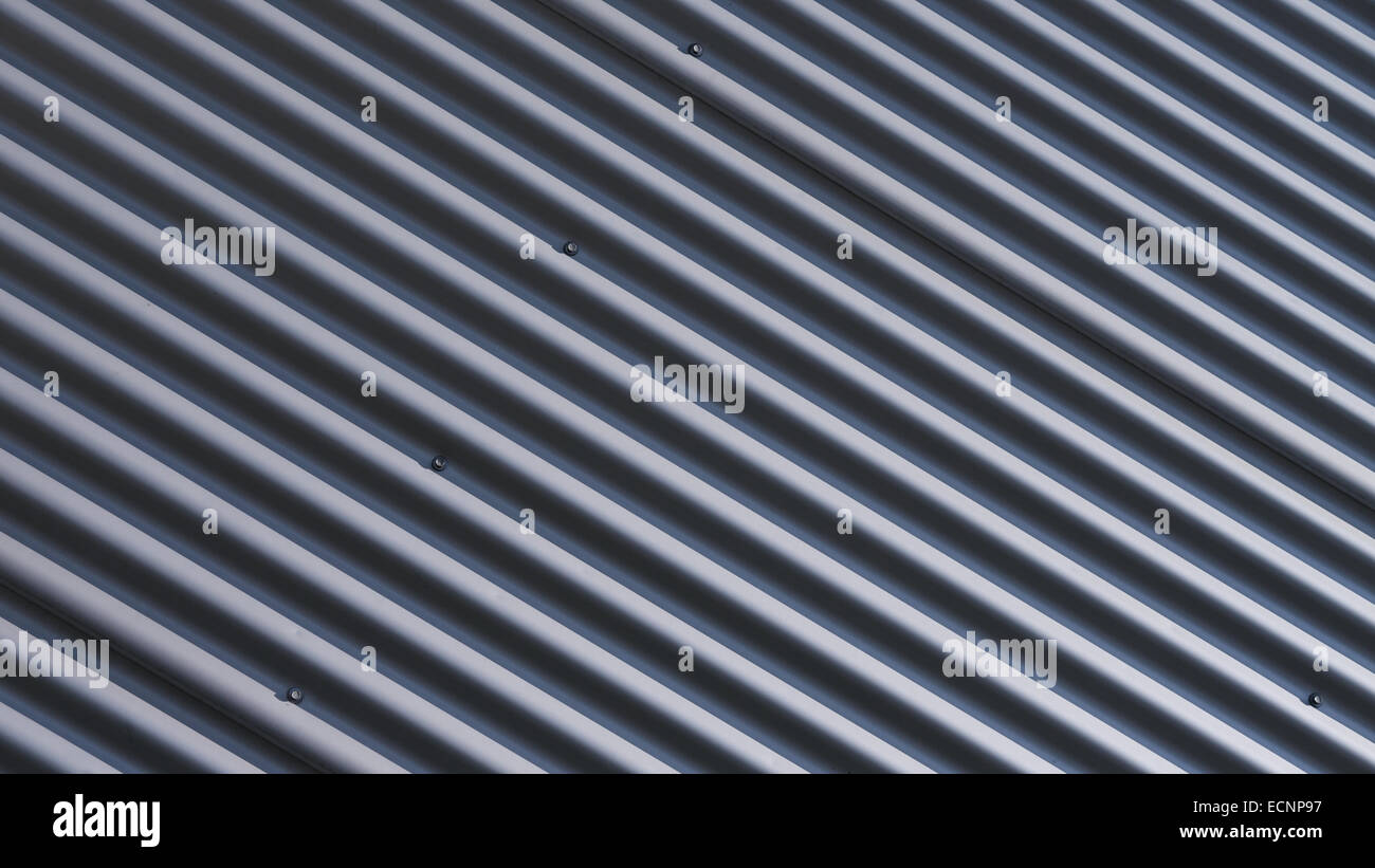 a corrugated grey iron texture background Stock Photo