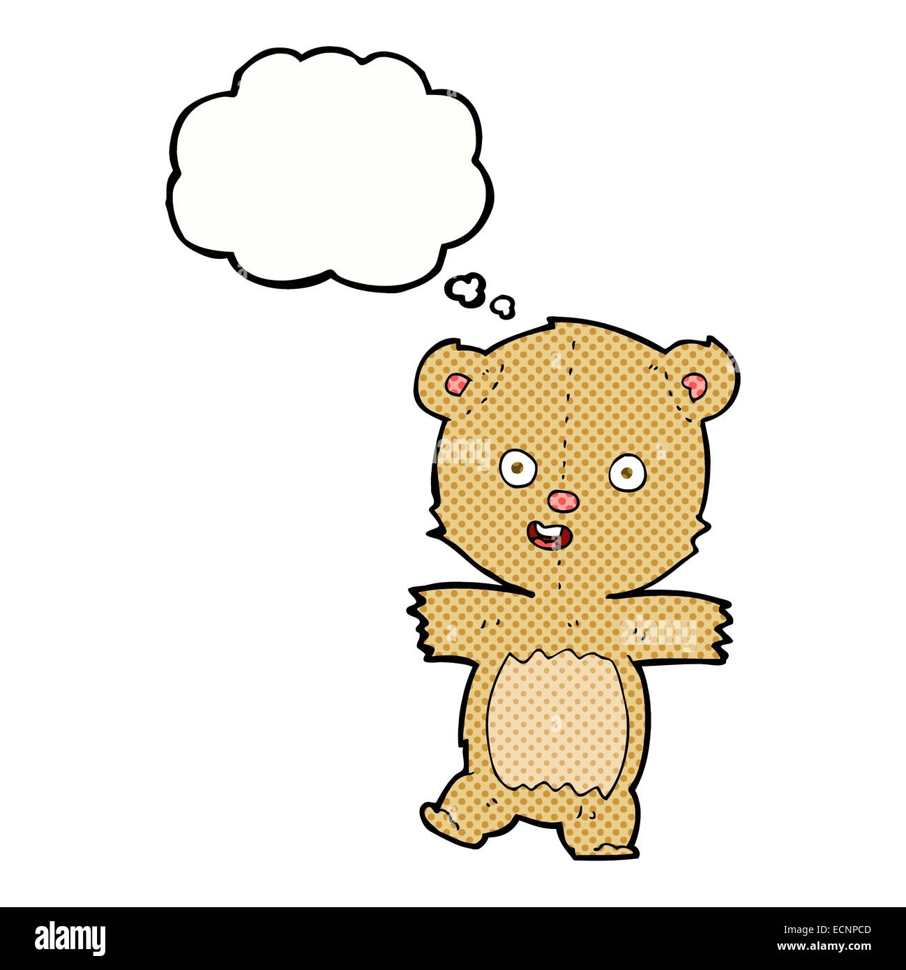 cartoon dancing teddy bear with thought bubble Stock Vector Image & Art ...