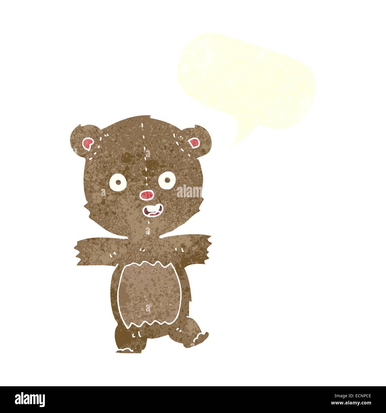 cartoon dancing teddy bear with speech bubble Stock Vector Image & Art ...