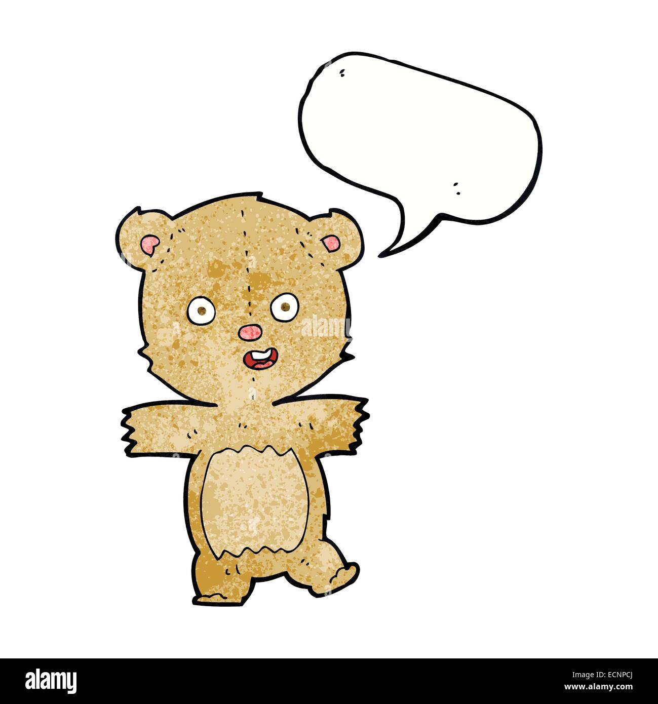 cartoon dancing teddy bear with speech bubble Stock Vector Image & Art ...