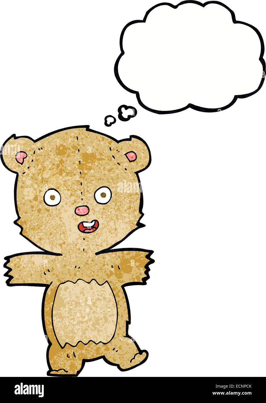 cartoon dancing teddy bear with thought bubble Stock Vector Image & Art ...