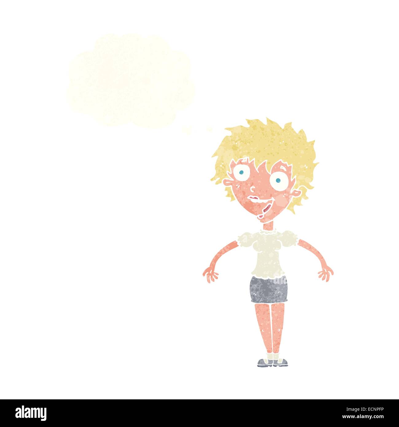Cartoon excited woman bubble hi-res stock photography and images - Alamy