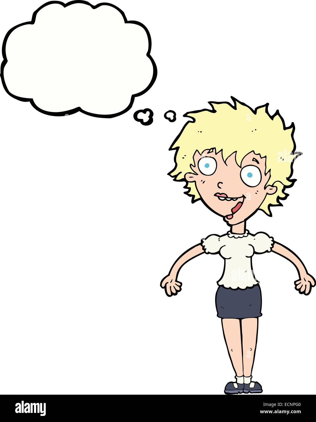 Cartoon excited woman bubble hi-res stock photography and images - Alamy