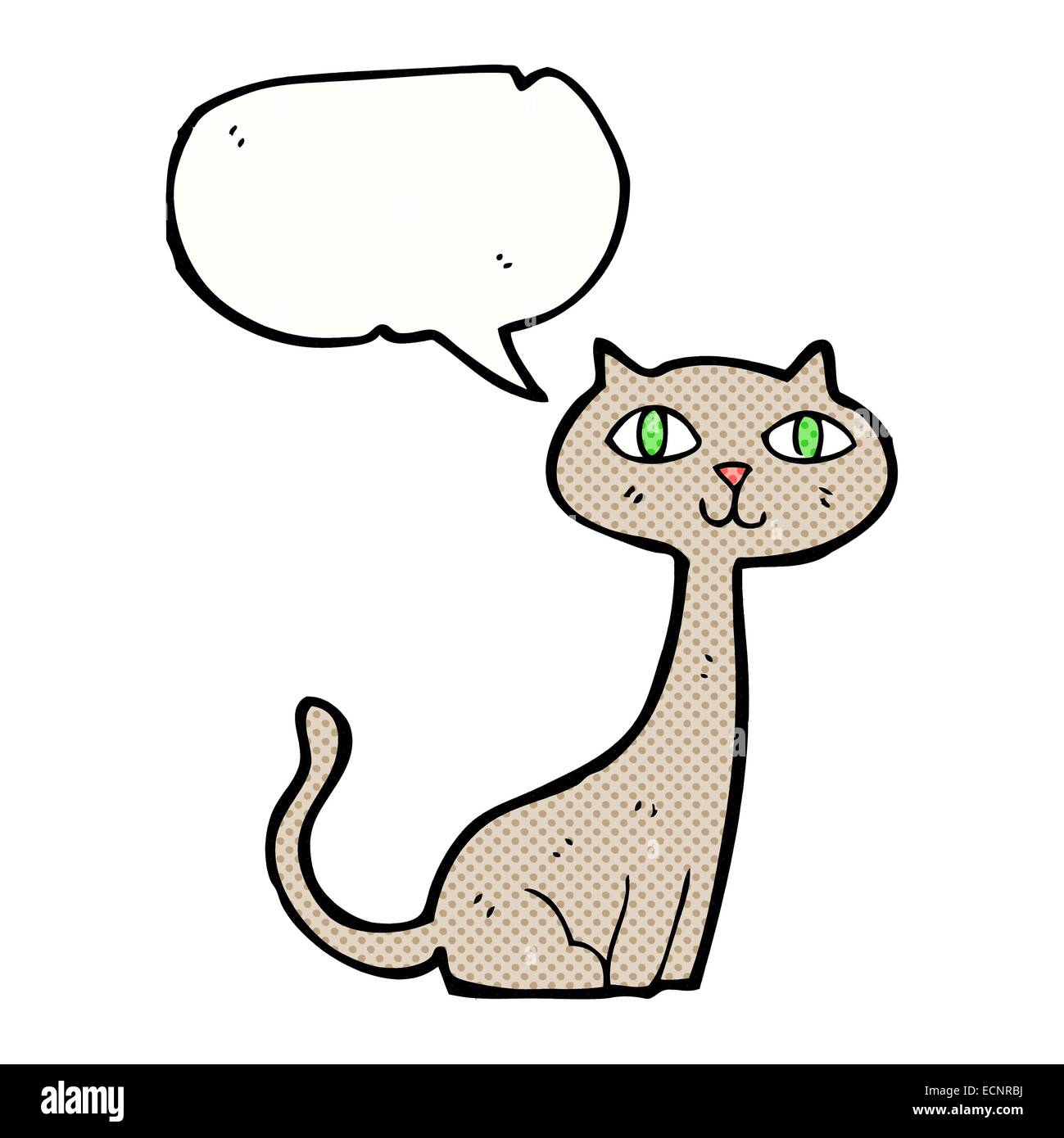 Cat Pin Bubble Example cartoon cat with speech bubble Stock Vector Image & Art - Alamy
