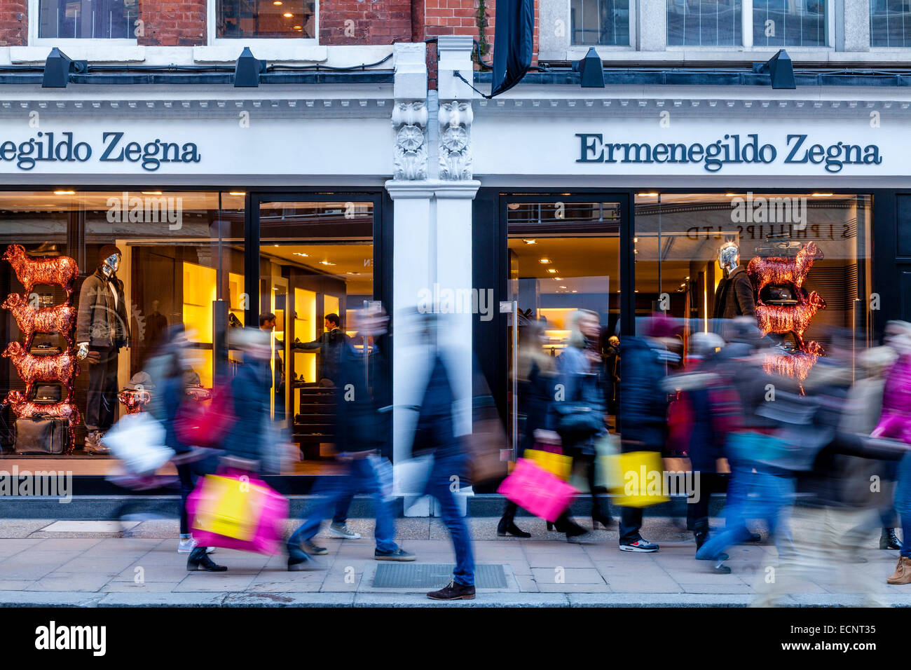 Ermenegildo Zegna Clothes Store In New Bond Street, London, England Stock Photo