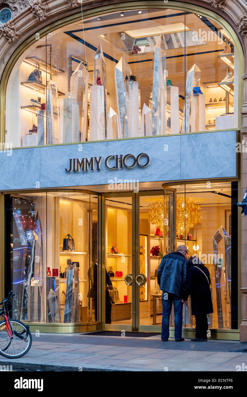 The Jimmy Choo Store In New Bond Street, London, England Stock Photo ...