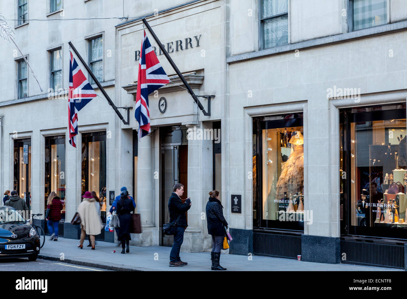 The Burberry Store In New Bond Street, London, England Stock Photo