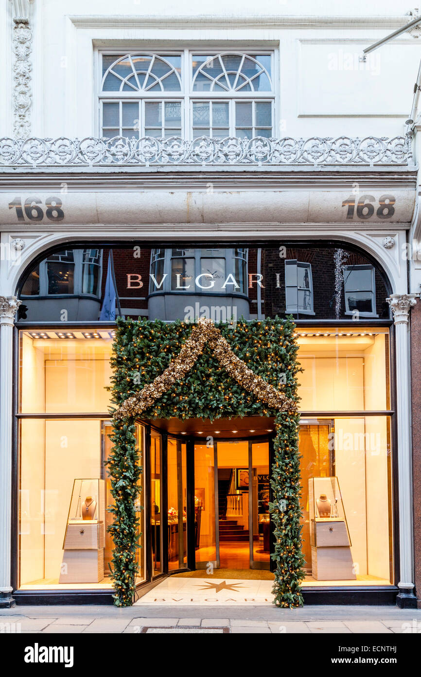 The Bulgari Store In New Bond Street, London, England Stock Photo