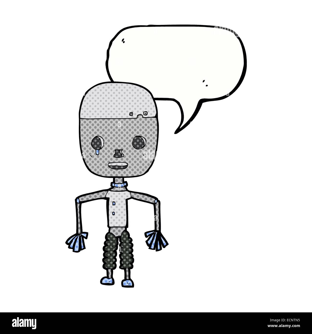 cartoon robot with speech bubble Stock Vector Image & Art - Alamy