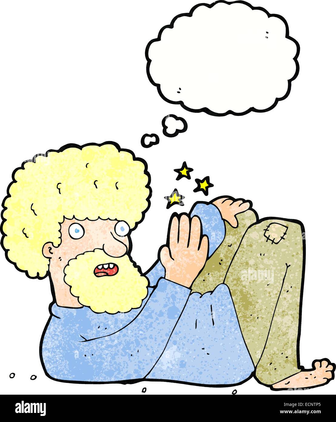 cartoon hippie man with thought bubble Stock Vector Image & Art - Alamy