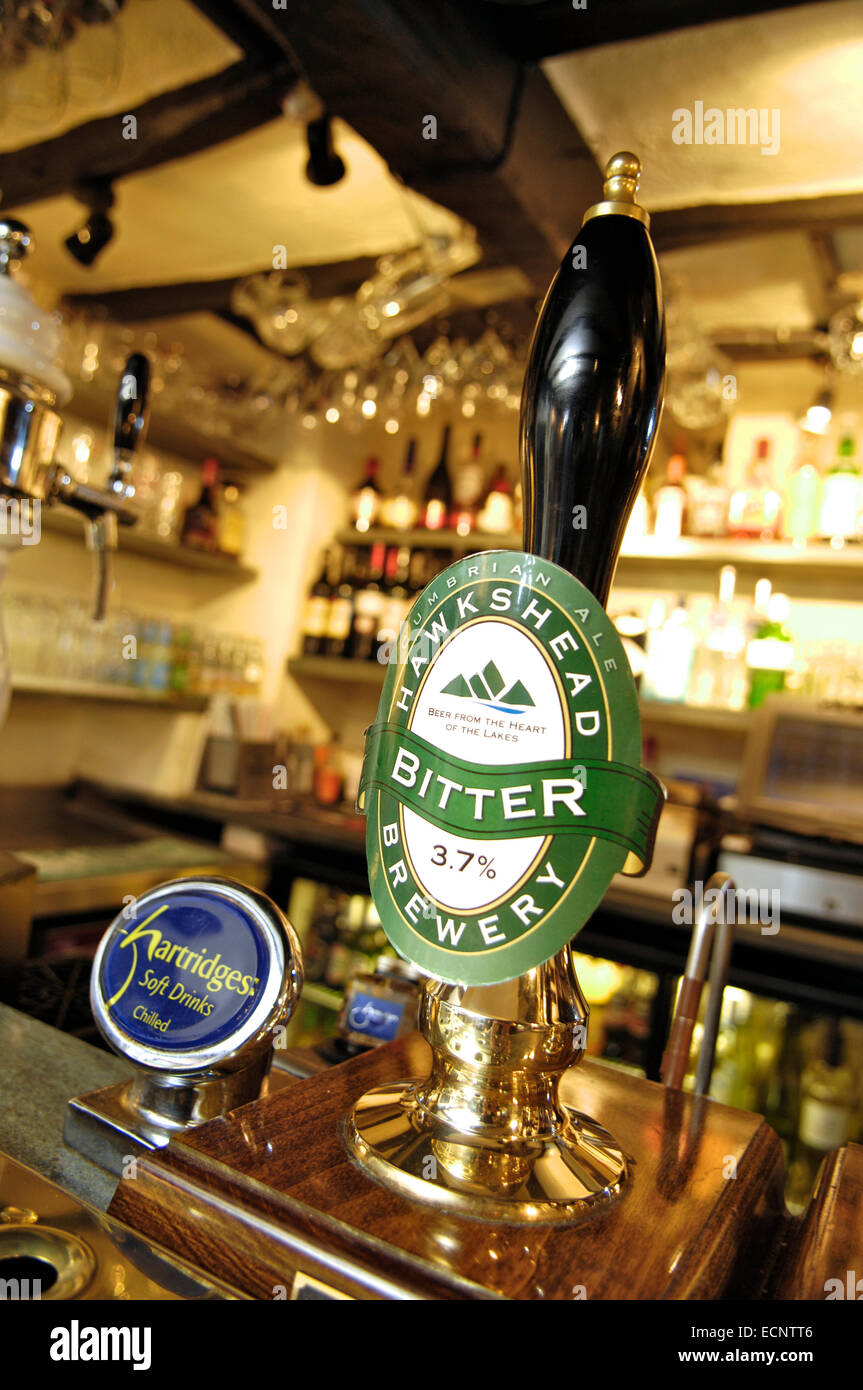 A bar in The Mason's Arms, Cumbria, UK Stock Photo