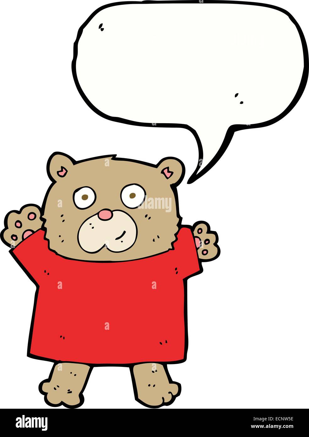 cartoon cute teddy bear with speech bubble Stock Vector Image &amp; Art - Alamy
