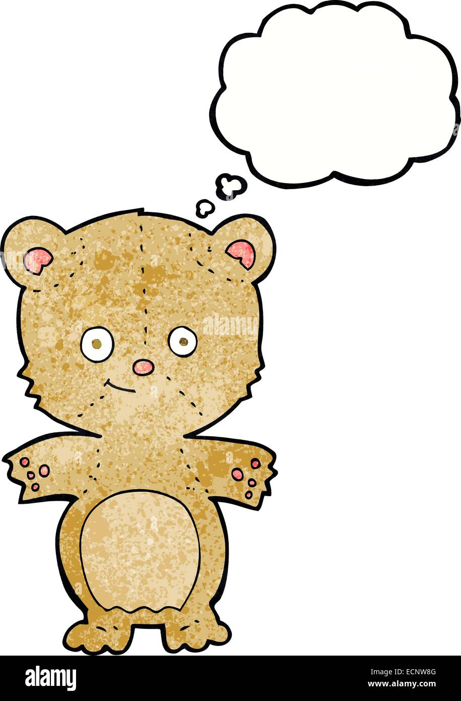 cartoon teddy bear with thought bubble Stock Vector Image & Art - Alamy