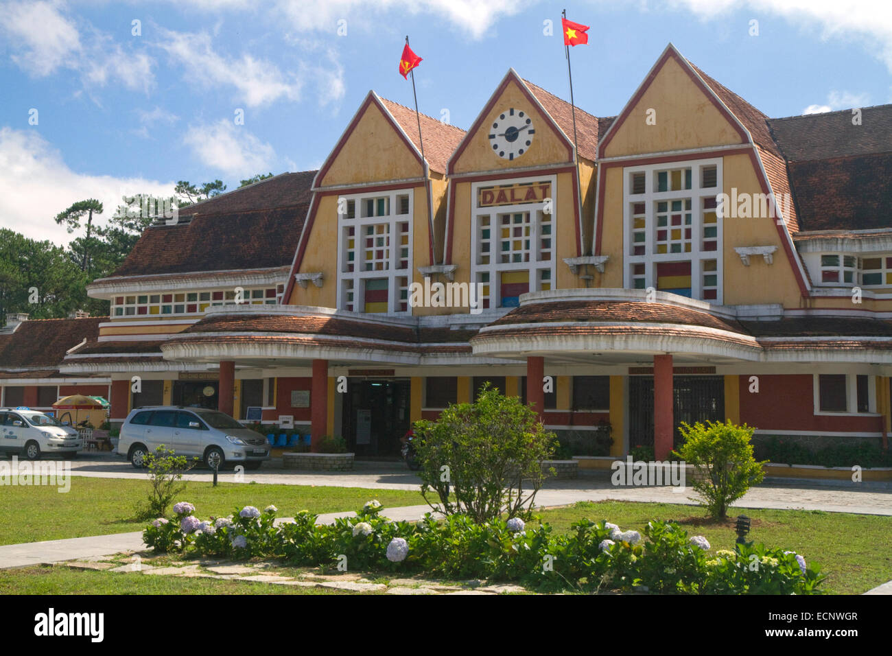 Da Lat Railway Station, Vietnam. Stock Photo