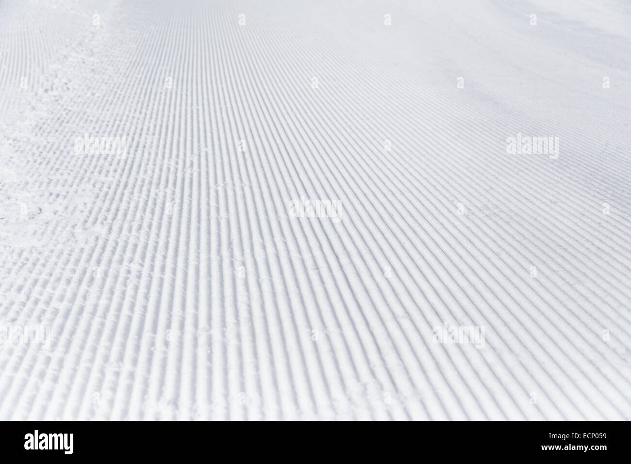 Prepared snowcat track Stock Photo